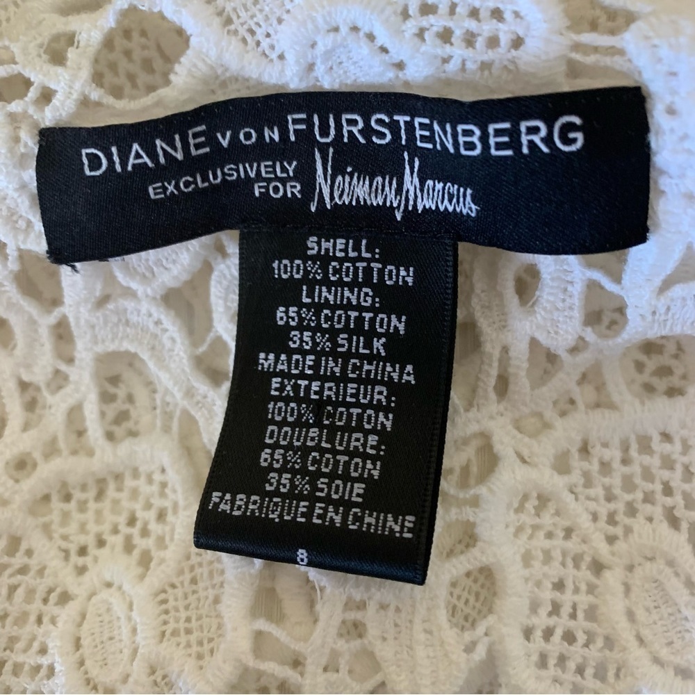 DVF Diane Von Furstenburg crochet open knit dress size 8 - Picture 7 of 8